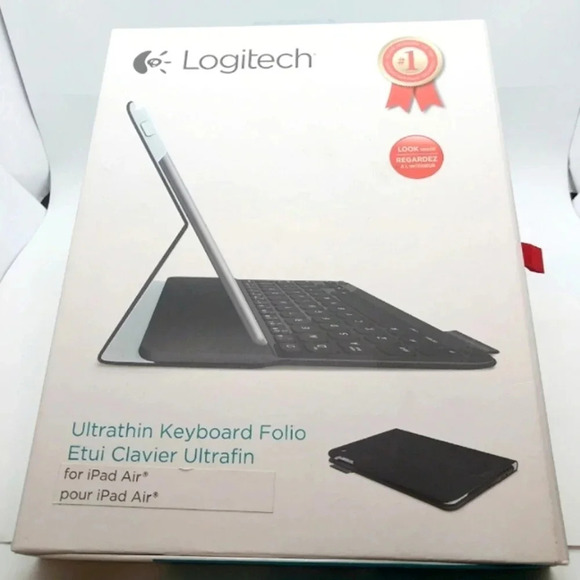 Logitech Ultrathin Magnetic Keyboard Cover Folio i5 for iPad Air Black - Picture 1 of 2